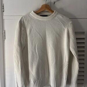 M & S cotton jumper white medium